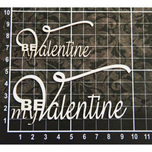 Tekturka Filigranki Napis Be My Valentine duży